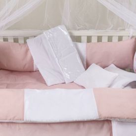 Kit Berço New Basic Yoyo Baby 9 Peças - Dinossauro Rosa