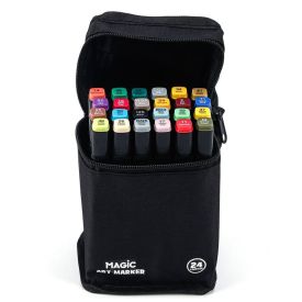 Kit Canetinhas 24 Cores Ponta Dupla Art Marker - Magic Kids