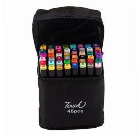 Kit Canetinhas 48 Cores Touch Ponta Dupla - Della Import