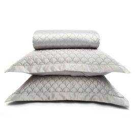 Kit Colcha King Acetinada Havan Casa 3 Pçs - Prata