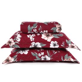 Kit Colcha King Estampada Versalhes 3 Peças Havan Casa - Toscana Vinho Floral
