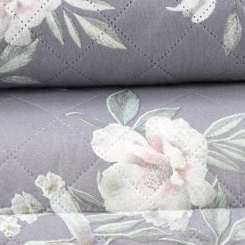 Kit Colcha King Estampada Versalhes 3 Peças Havan Casa - Verona Cinza Floral