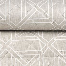 Kit Colcha Queen Versalhes Havan Casa 3 Pçs - Colin Bege Geo