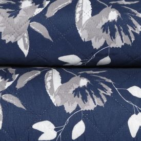 Kit Colcha Queen Estampada Versalhes 3 Peças Havan Casa - Madri Cinza Floral