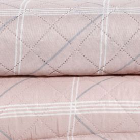 Kit Colcha Queen Estampada Versalhes 3 Peças Havan Casa - Toledo Rosa Geo