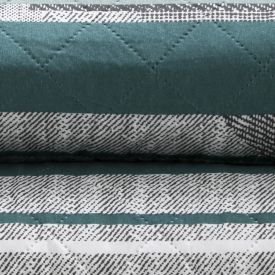 Kit Colcha Queen Estampada Versalhes 3 Peças Havan Casa - Roma Verde Geo