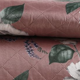 Kit Colcha Solteiro Estampada Versalhes 2 Peças Havan Casa - Barcelona Rosa Floral