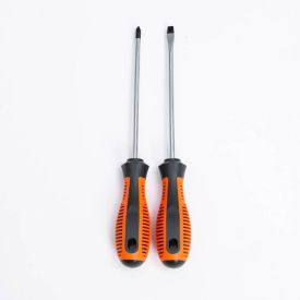 Kit Com 2 Chaves Fenda E Philips Meghazine - Preto/ Laranja