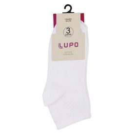 Kit Com 3 Pares De Meias Femininas Lisa Soquete Lupo - Branco/Branco/Branco
