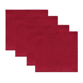Kit Guardanapo New Home Liso Finecasa 4 Pçs  - Vermelho