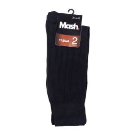 Kit Meia 02 Pares Cano Longo 39-43 Mash - Preto