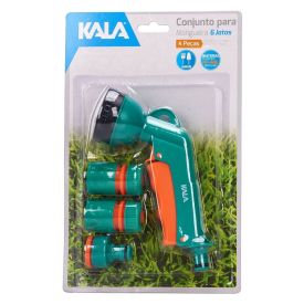 Kit Para Mangueira De Jardim 6 Jatos 4 Peças Kala - Verde