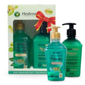Kit Sabonete Líquido 370Ml E Loção Hidratante 360Ml Hedera - Pistache