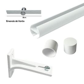 Kit Trilho Deslizante Inove 2,00 m Havan Casa - Branco Fosco