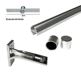 Kit Trilho Deslizante Inove 3,00 m Havan Casa - Cromado