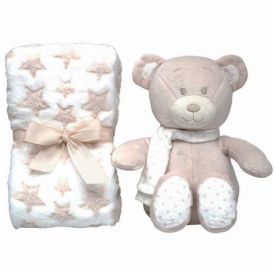 Kit Ursinho com Mantinha Soninho Buba - Bege