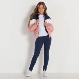 Legging 12 a 16 anos Cotton Liso Marmelada Marinho