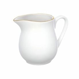 Leiteira de Porcelana Royal Filete Dourado Hauskraft - 300 Ml