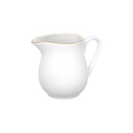 Leiteira De Porcelana Royal Hauskraft 300 Ml - Filete Dourado