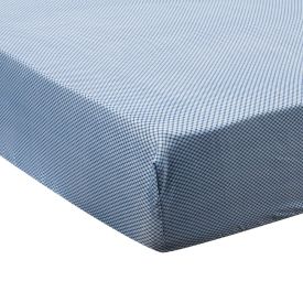 Lençol Avulso Solteiro com Elástico Estamp Microfibra Havancasa 1 Peça - Charme Azul