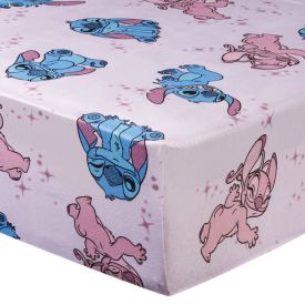 Lençol Casal 70% Algodão 30% Poliéster Portallar - Stitch e Angel 
