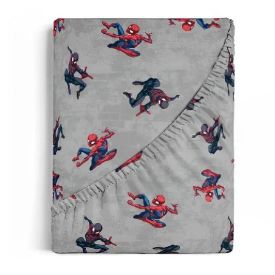 Lençol Infantil Solteiro Com Elástico Disney By Hedrons - Homem Aranha Black