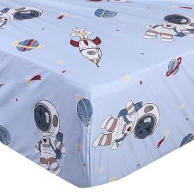 Lençol Solteiro Avulso Com Elástico Infantil Buona Fortuna - Astronauta