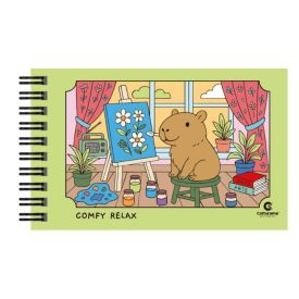 Livro Comfy Relax Capivara Capa Dura Culturama - Para Colorir