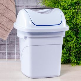 Lixeira Basculante Plasvale 10 Litros - Branco