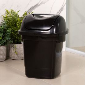 Lixeira Basculante Plasvale 10 Litros - Preto