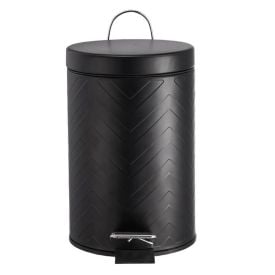 Lixeira Com Pedal Chevron Havan Casa 3 Litros - Preto