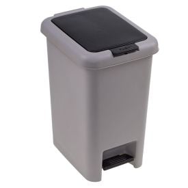 Lixeira Com Pedal Finecasa Plástica 10 Litros - Cinza