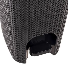 Lixeira Com Pedal Trama 12 Litros Plasutil - Preto