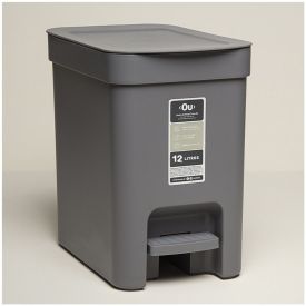 Lixeira Com Pedal Trium Martiplast - Chumbo