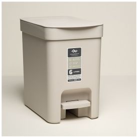 Lixeira Com Pedal Trium Martiplast - Bege