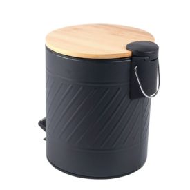 Lixeira Com Tampa De Bambu Kaybee - 5 Litros