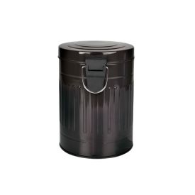 Lixeira Inox Retro Mor 5 Litros - Preto