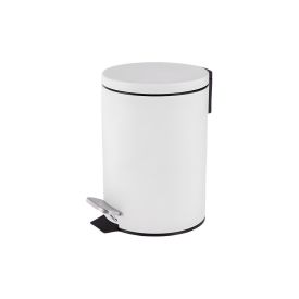 Lixeira Redonda Com Pedal Matte Camesa 3 Litros - Branco
