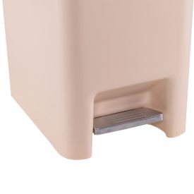Lixeira Plástica Finecasa Com Pedal 15 Litros - Creme