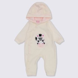 Macacão Recém Nascido Plush Zebra Yoyo Baby Off