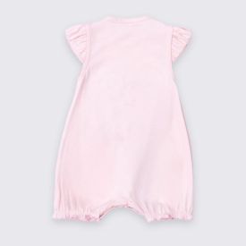 Macaquinho Bebê Menina Manga Curta Unicórnio Yoyo Baby Rosa