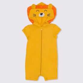 Macaquinho de Bebê Menino Leão Yoyo Baby Amarelo Queimado