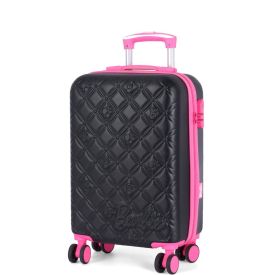 Mala Para Viagem De Bordo Abs 360° Barbie Luxcel - Preto