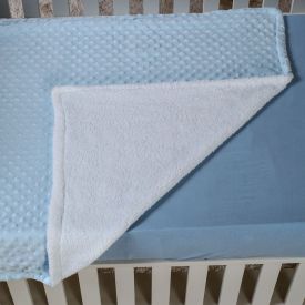 Manta Cobertor Para Bebê Popcorn 75X100 Cm Camesa - Azul