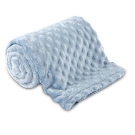 Manta De Bebe Microfibra 100% Poliéster Pop Corn Havan Baby - Azul
