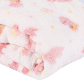 Manta De Bebe Microfibra 90X110 Cm Havan Baby 1 Pç - Dino Rosa