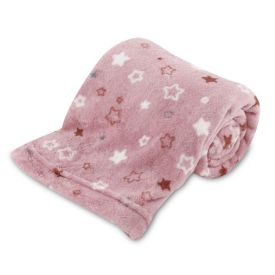 Manta De Bebe Microfibra 90X110 Cm Havan Baby 1 Pç - Estrelas Rosa