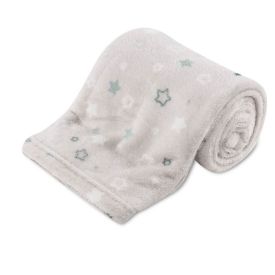 Manta De Bebe Microfibra 90X110 Cm Havan Baby 1 Pç - Estrelas Acqua