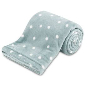 Manta De Bebe Microfibra 90X110 Cm Havan Baby 1 Pç - Poá Aqua
