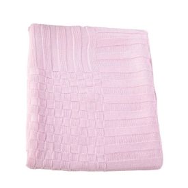 Manta De Tricô 80X100cm Havan Baby - Rosa Claro